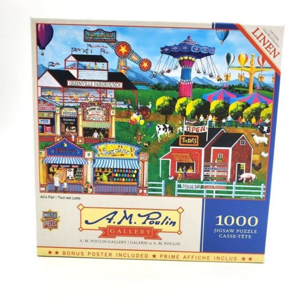 NEW Masterpieces A.M. Poulin Gallery Collection - All'S Fair‎ 1000 Pieces Jigsaw